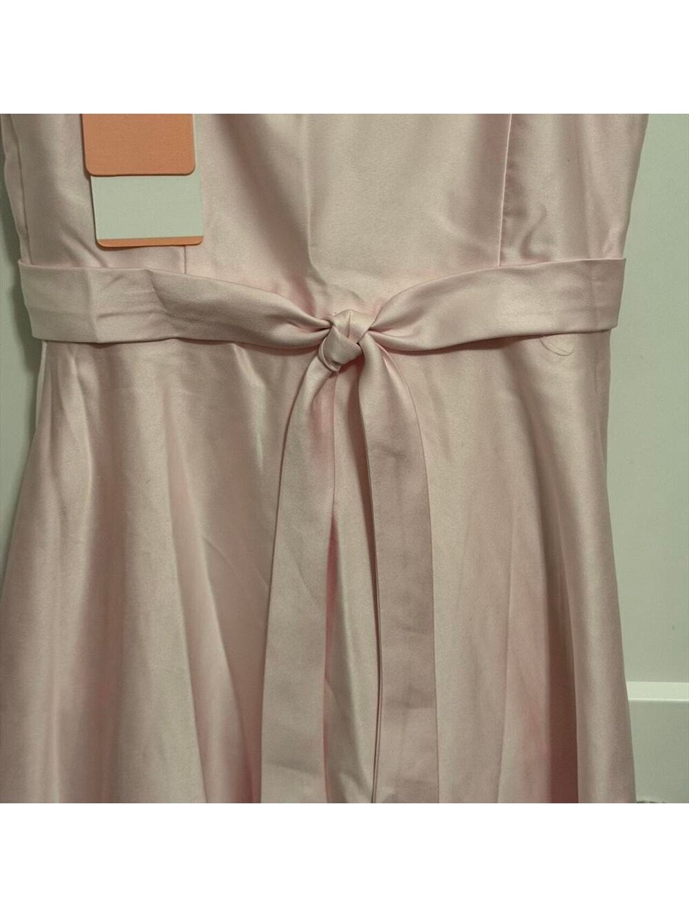 Kismissal Blushing Pink Girls' Dress with Tie Waist, Size 12 - Picture 4 of 6